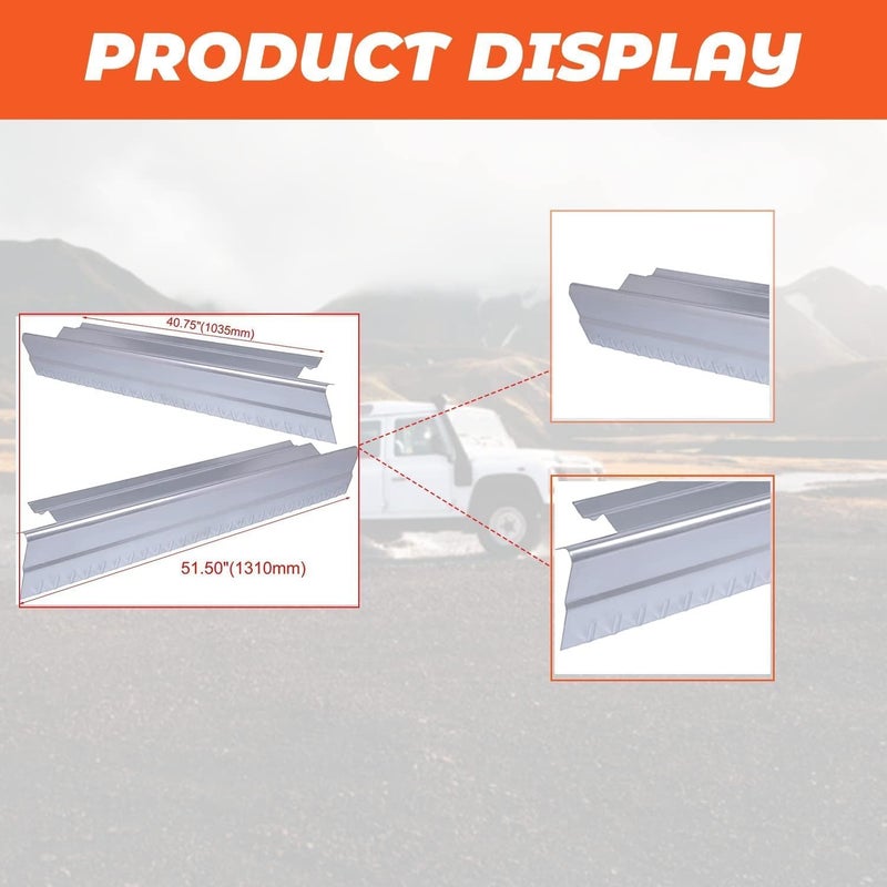 Kojem Outer Rocker Panel Compatible with 1999-2007 Chevy Silverado GMC Sierra 2 Door Standard Cab Regular Cab Rocker Panels Rust Repair Left & Right - Image 4